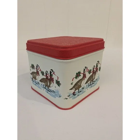 Vintage Christmas Geese Paper Coasters With Tin Potpourri Press Holiday 3.25" - Picture 13 of 15